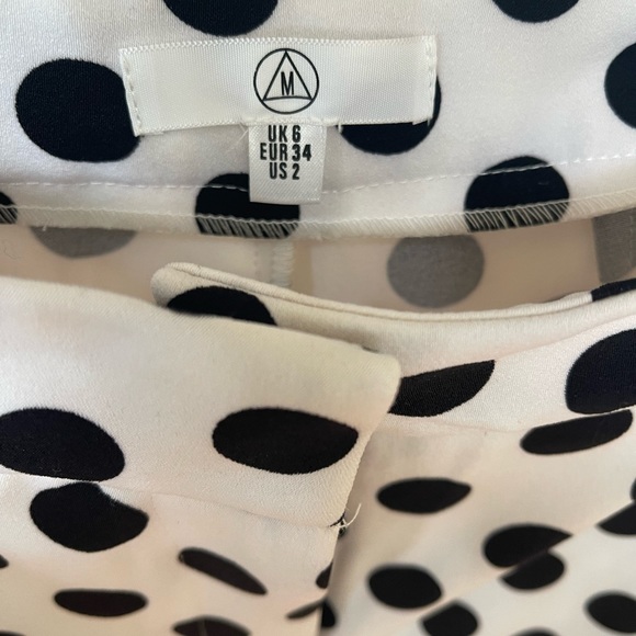 Black and White Polka Dot Pants Size 2 - Picture 2 of 2